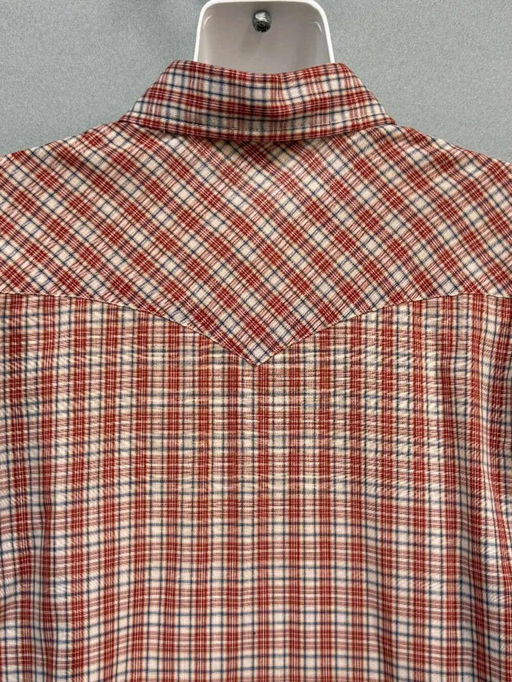 70s Amy Barr Red Plaid Pearl Snap Western Shirt Women's M/38 Equestrian Cowgirl